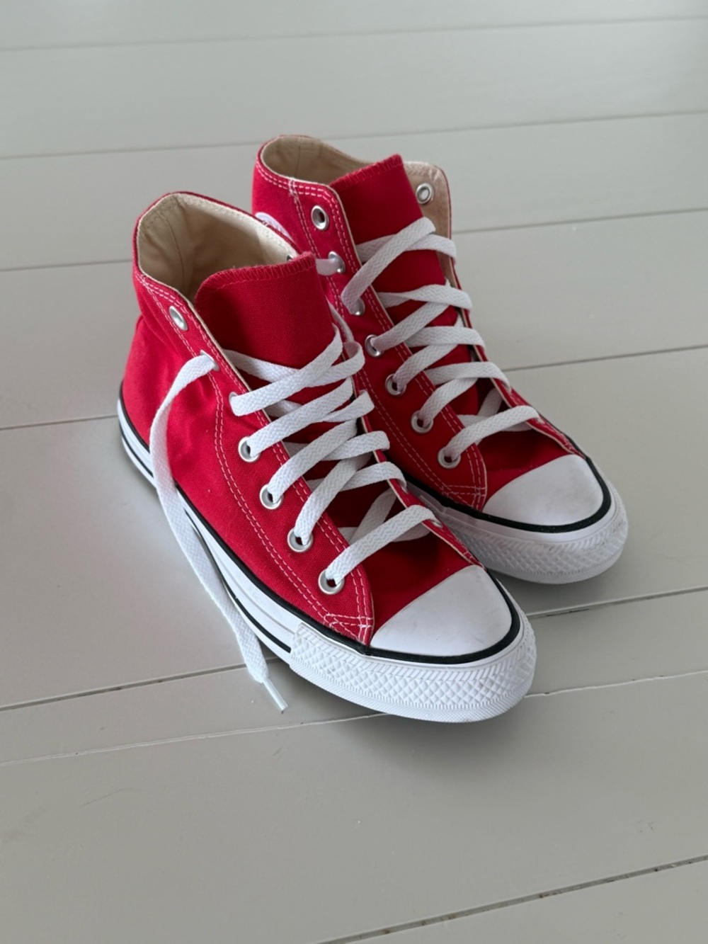 Converse Chuck Taylor All Star Red Canvas Sneaker Unisex Women’s 7 Mens 5 - Picture 2 of 8